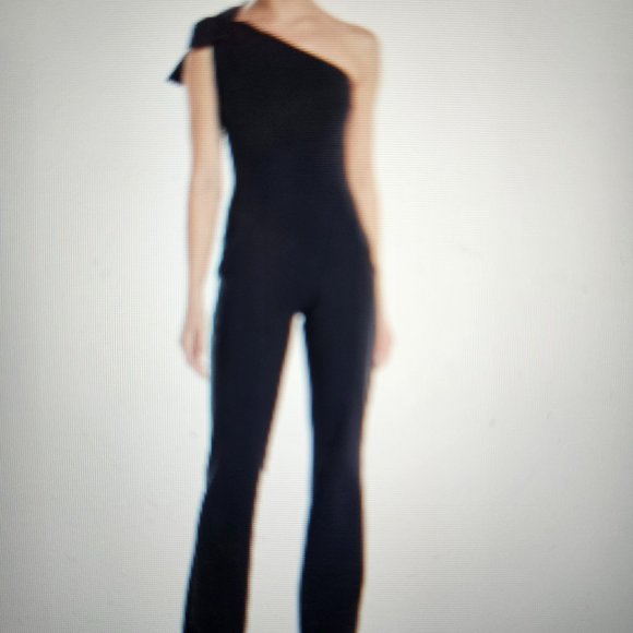 CHIARA BONI LA PETITE ROBE Hannele One-Shoulder Open-Back Jumpsuit
